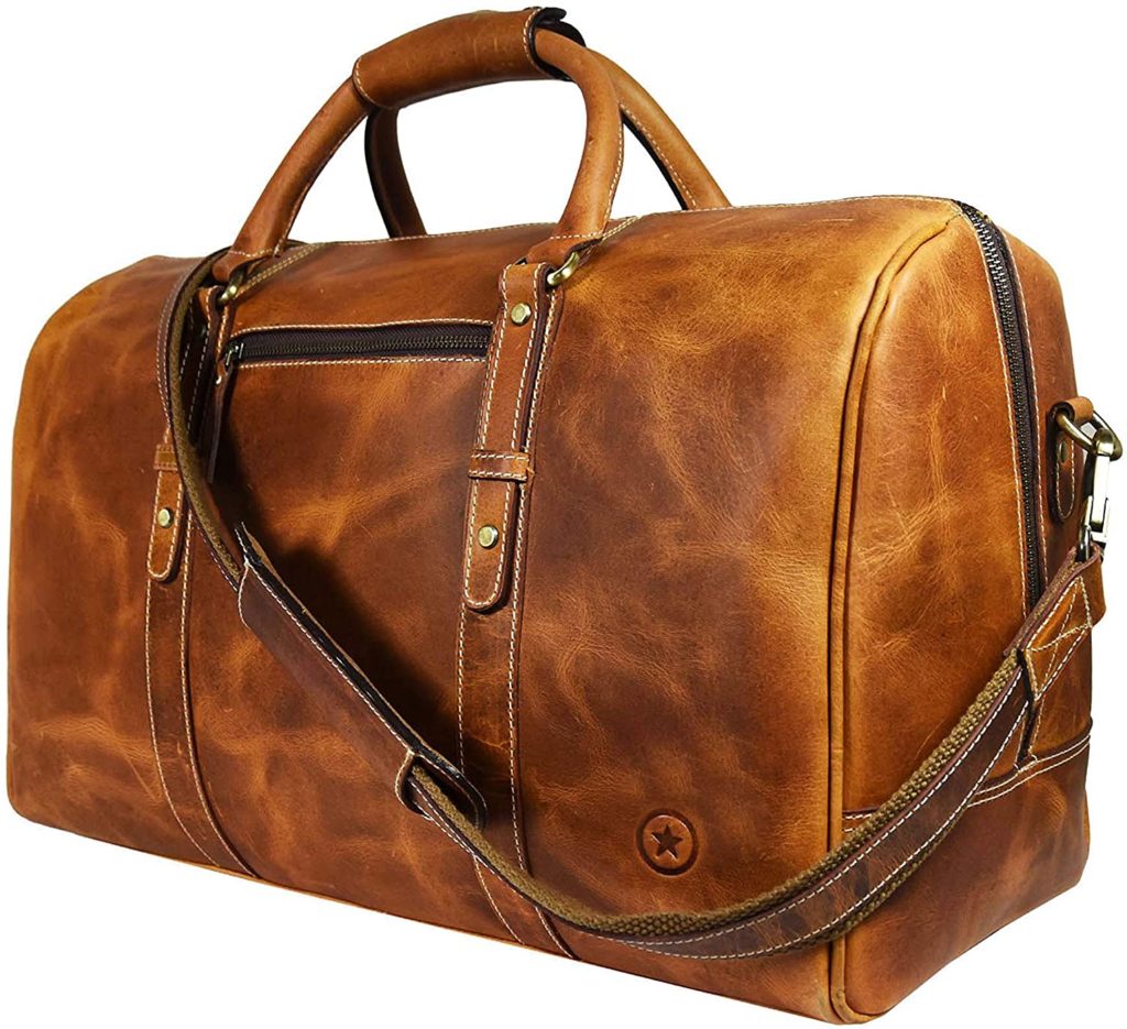 best handmade leather duffel bag for weekend trip
