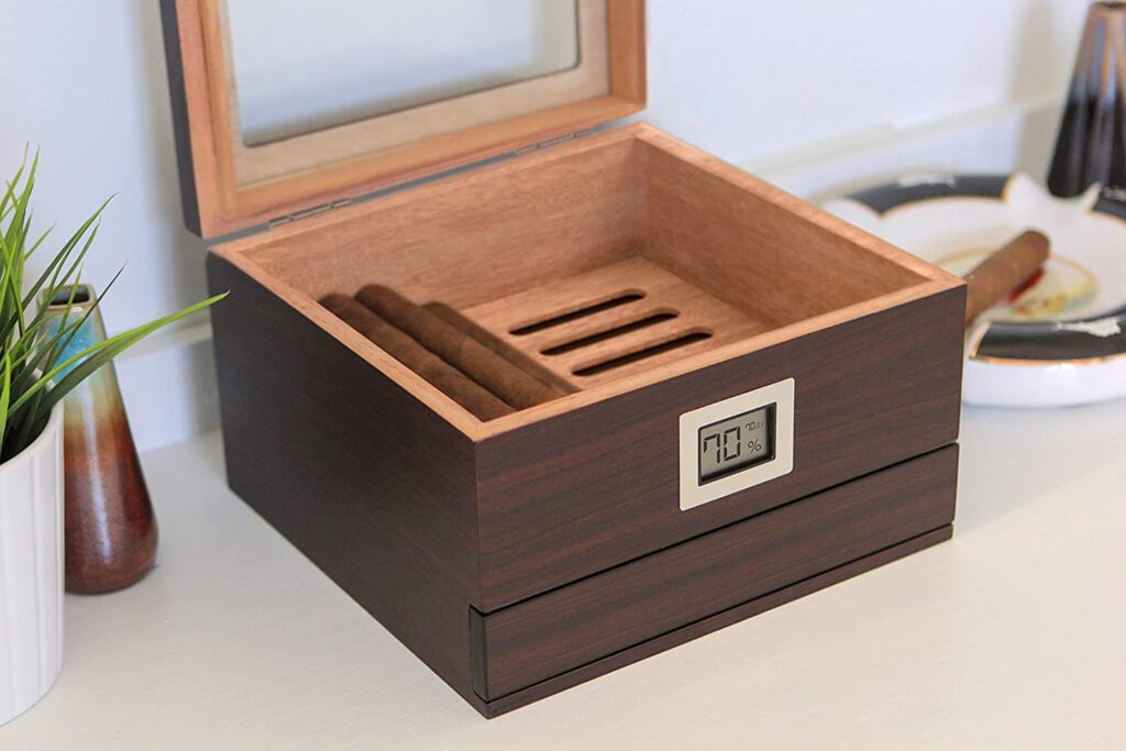 best cigar humidor with glass top