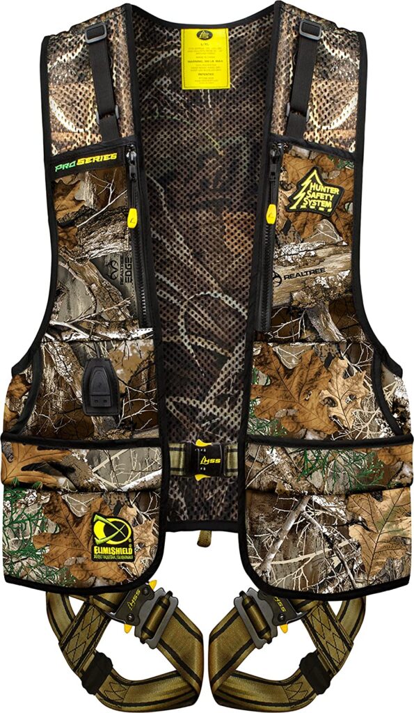 treestand safety harness for bow hunting