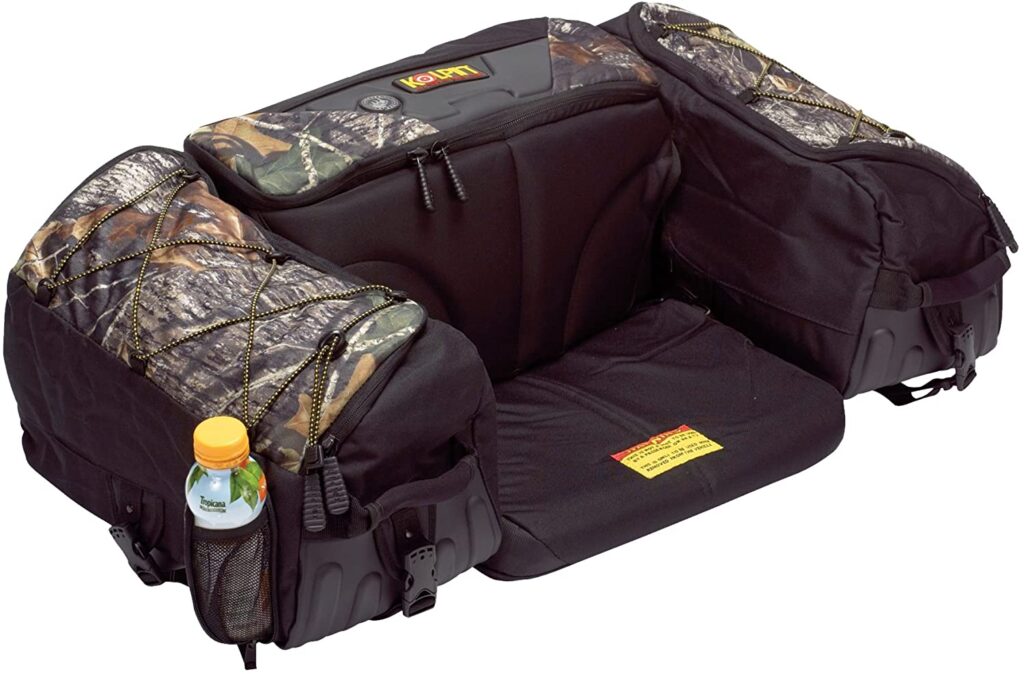 ATV camo seat bag for storage