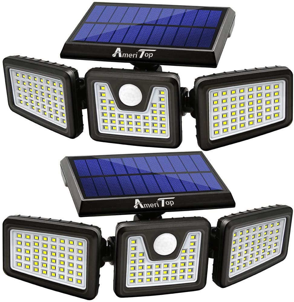 AmeriTop solar powered motion detector home security lights