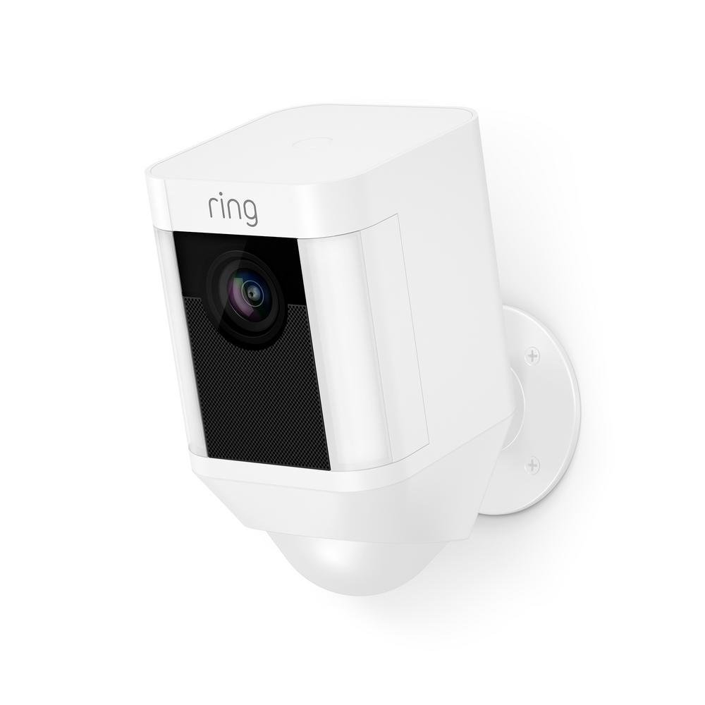 Ring spotlight home security camera with lights