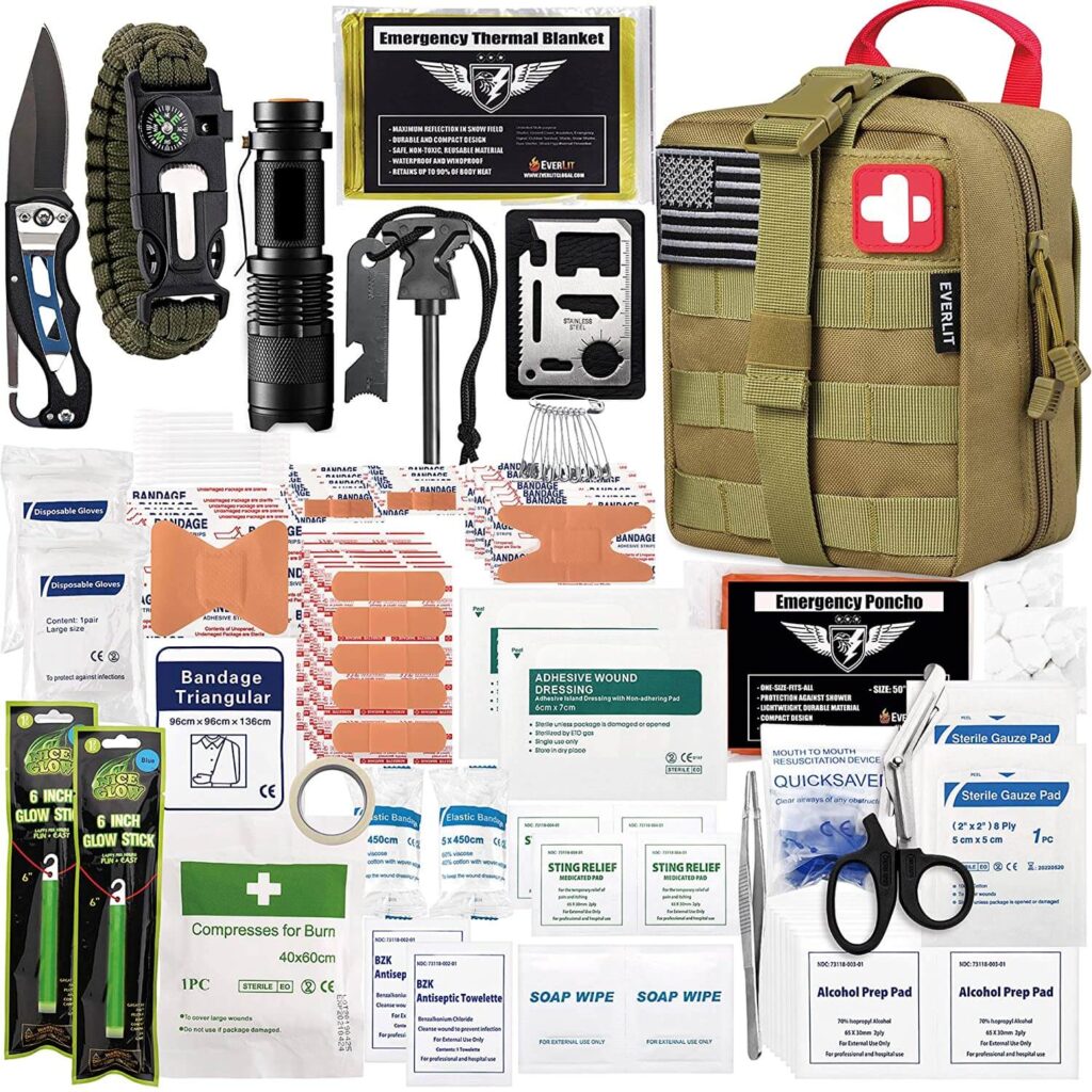 Everlit 250 pieces first aid kit survival IFAK