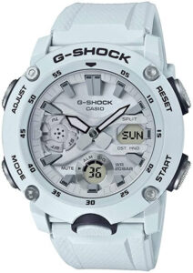 White Casio G-Shock Carbon Core Guard watch for men