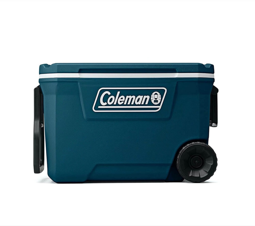 Coleman hard cooler with wheels