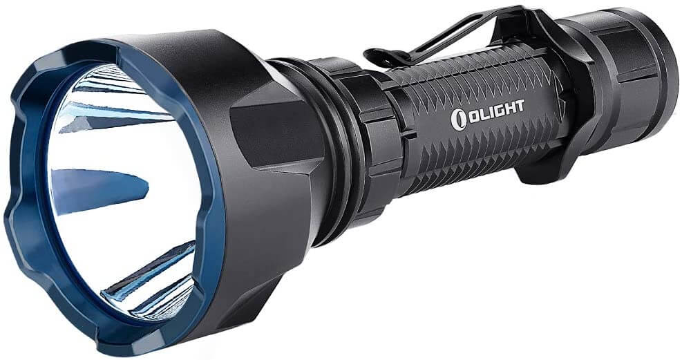 Olight Warrior X Turbo large tactical flashlight for hunting and camping